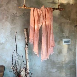 Cotton scarf soft blush color shawl